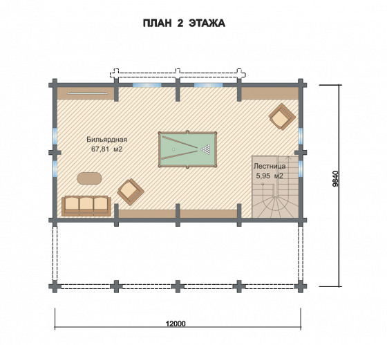 Базовые планировки Баня из клееного бруса Иннсбрук 2