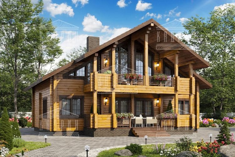 Дом из клееного бруса Аспен