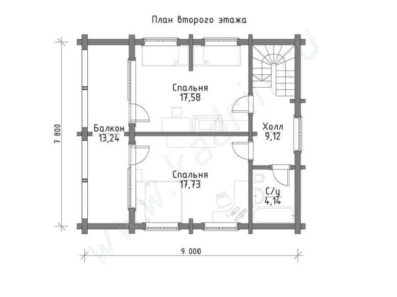 Базовые планировки Дом из клееного бруса Гарленд 2