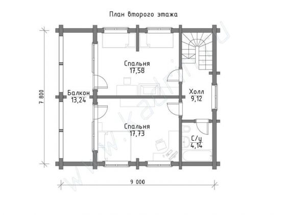 Базовые планировки Дом из клееного бруса Гарленд 2