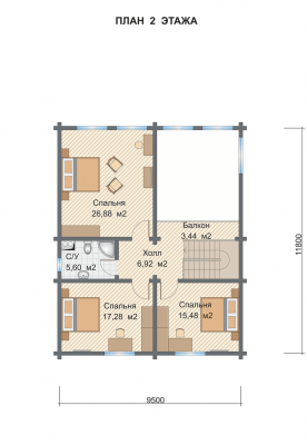 Базовые планировки Дом из клееного бруса Щелковский район 1