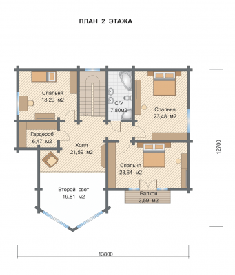 Базовые планировки Дом из клееного бруса Серпуховский район 2